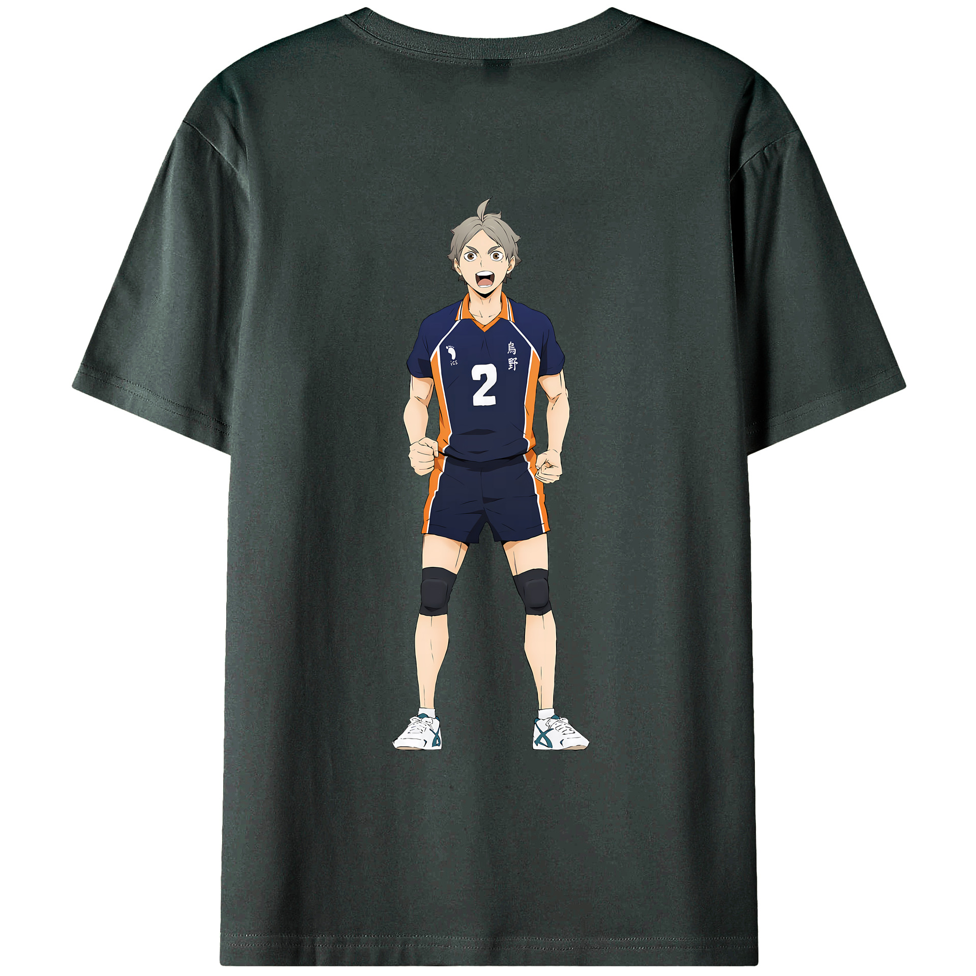（画像用） ハイキュー!! Haikyu!! 綿100％ メンズ半袖Tシャツ（バックプリント） 通気性